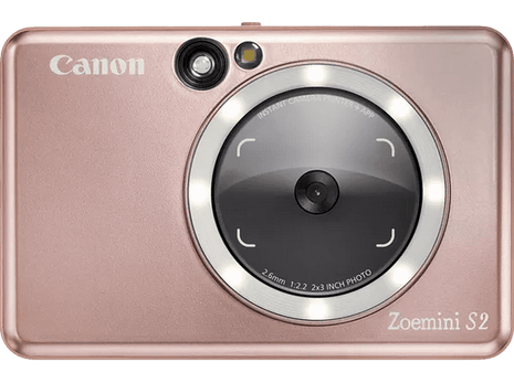 Cámara instantánea - Canon Zoemini S2, 8 megapíxeles, Bluetooth, Tecnología Zink, Sensor automático, Rosa