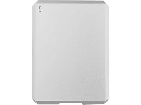 Disco duro 4 TB - LaCie Mobile Drive Moon Silver, Externo, USB-C, USB 3.0, Para Mac y Windows