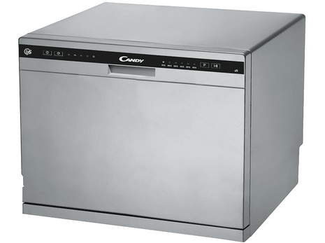 Lavavajillas - Candy CDCP 6, Compacto, 6 servicios, 6 programas, 43cm ancho, Antidesbordamiento, Inox