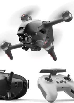 Drone - DJI FPV Combo, 4K UHD, 2000 mAh, MicroSD hasta 256 GB, Negro + FPV Goggles V2 + Control remoto