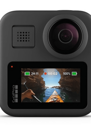Cámara deportiva - GoPro Max, Vídeo 5.6K 30, 16.6 MP, Slo-Mo 2x, Max HyperSmooth, Sumergible 5m, GPS, Negro