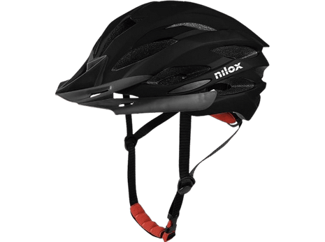 Casco - Nilox NXHELMETADULT, Para patinete eléctrico o bicicleta, Talla L, Luz trasera, Negro