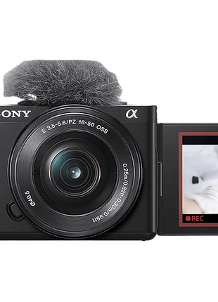 Kit cámara EVIL - Sony ZV-E10L, 24.2 MP, APS-C, Con Objetivo 16-50 mm f/3.5-5.6, Pantalla giratoria, Negro