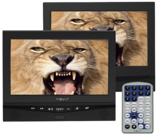 Doble pantalla DVD Portátil - Nevir NVR-2778DVD-PDCU, 10.1", WSVGA, USB, SD