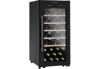 Vinoteca - Climadiff CS41B1, 41 botellas, Antivibración, 5 estantes, LED, 85.50 cm, Negro