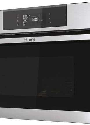 Haier Series 4 HOR38G5FT, Microondas integrable con grill, 28 litros, Pantalla digital táctil, 6 funciones, 8 automenús, 1450W, Negro
