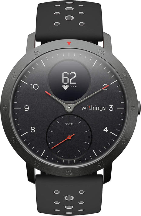 Withings Steel HR Sport - Reloj inteligente híbrido multideporte con GPS