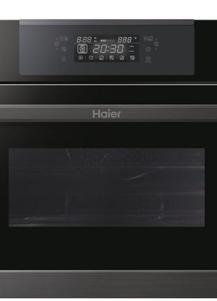 Horno microondas - Haier Series 4 HOR45C5FT, Integrable, Grill, Digital, 3350W, 5 niveles, 44l, Negro