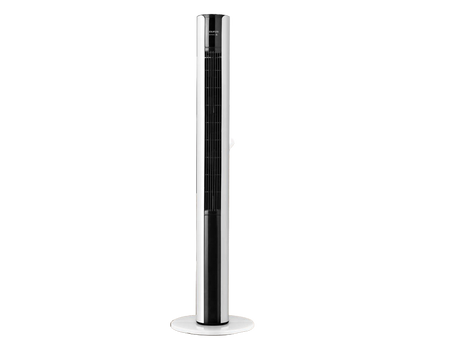 Ventilador de torre - Taurus Babel Infinite, 50 W, 110 cm, Temporizador, Control remoto, 3 Modos, Blanco