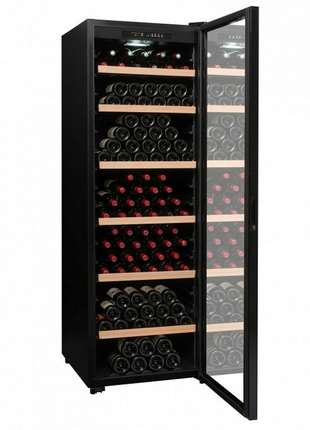 Vinoteca - La Sommelière CTV249, 248 botellas, Dinámico, De 5 a 20°C, Puerta acristalada, 6 bandejas, Negro