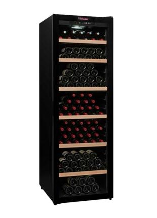 Vinoteca - La Sommelière CTV249, 248 botellas, Dinámico, De 5 a 20°C, Puerta acristalada, 6 bandejas, Negro