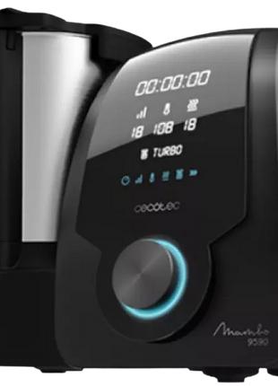 Kitchen robot - Cecotec Mambo 9590, 3.3 l, 30 functions, 10 speeds, 7 accessories included, Black