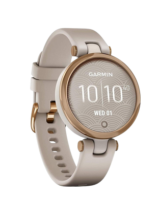 SportWatch - Garmin Lily Sport, 1" x 0.84", Para mujeres, Funciones de salud, GPS, Bluetooth, 5 días, Beige