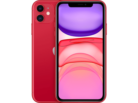 Apple iPhone 11, Rojo, 128 GB, 6.1" Liquid Retina HD, Chip A13 Bionic, iOS, (PRODUCT)RED™