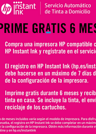 Impresora multifunción - HP DeskJet 2721, Inyección de tinta, Color,  7,5/5,5 ppm, WiFi, Bluetooth, Blanco