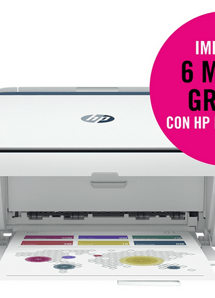 Impresora multifunción - HP DeskJet 2721, Inyección de tinta, Color,  7,5/5,5 ppm, WiFi, Bluetooth, Blanco
