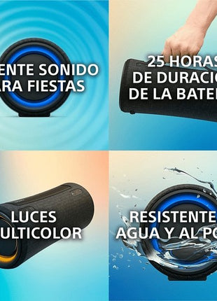 Altavoz inalámbrico - Sony SRS-XG300, Portatil, Bluetooth, Con iluminación, Resistente al agua