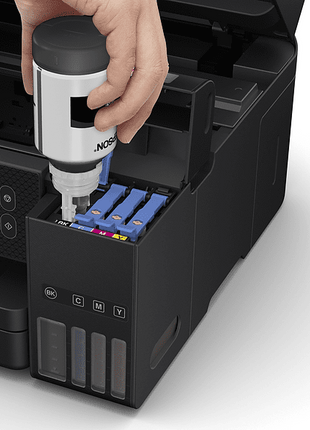 Impresora multifunción - Epson EcoTank ET-3850, Inyección tinta, 33 ppm B/N, 15 ppm Color, 250 hojas, Negro