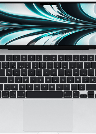 Apple MacBook Air (2022), 13,6" Retina, Chip M2 de Apple, GPU 8 Núcleos, 8 GB, 256 GB SSD, macOS, Teclado Magic Keyboard Touch ID, Plata