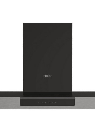 Campana - Haier I-Link HATS9DS2XWIFI, Decorativa, 4 velocidades, 746m³/h, Filtros de carbono, 90cm, 64 db(A), Negro