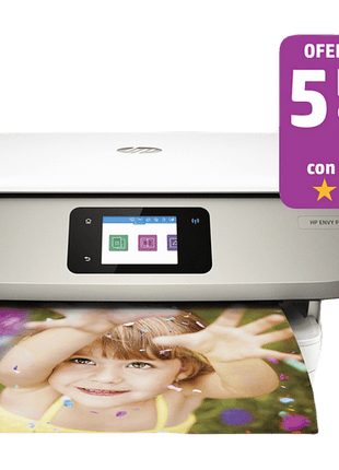 Impresora multifunción - HP Color ENVY Photo 7134, 4800 x 1200 ppp, Wifi, 14 ppm, Blanco