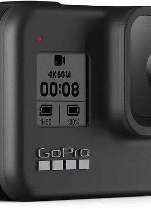 Cámara deportiva - GoPro Hero 8 Black, HyperSmooth 2.0, TimeWarp 2.0, HDR, SuperFoto, Negro
