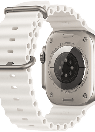 Apple Watch Ultra (2022), GPS + Cellular, 49 mm, Caja de titanio, Cristal de zafiro, Correa Ocean de color Blanco