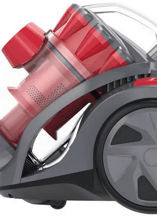 Bagless vacuum cleaner - Ufesa AS4046 Wadi, 800 W, 2 l, Washable HEPA filter, Rubber wheels, Black/Red