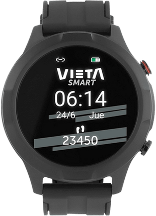 Smartwatch - Vieta Merge SJ8 BK, Pantalla 1.3 ", Autonomía 5-7 días, Bluetooth, GPS, IP68, Negro