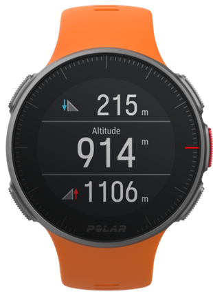 Reloj deportivo - Polar Vantage V, Naranja, 1.2", GPS, Barómetro