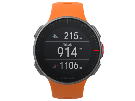 Reloj deportivo - Polar Vantage V, Naranja, 1.2", GPS, Barómetro