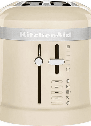 Tostadora - Kitchen Aid 5KMT5115EAC, 1500 W, 2 ranuras, 5 niveles, Descongelación, Crema