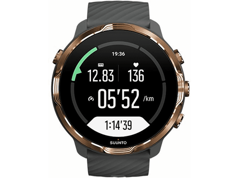 Sports watch - Suunto 7, Graphite Copper, 48h, More than 70 sports modes, Offline maps, Submersible, Google
