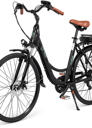 Bicicleta eléctrica - Youin You-Ride Los Angeles, 250W, 25km/h, Shimano de 7 vel., 26", Pantalla, Negro