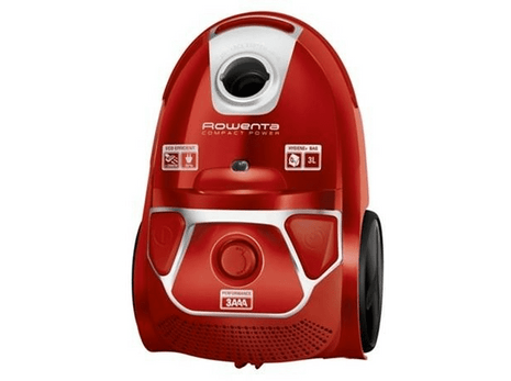 Bagged vacuum cleaner - Rowenta RO3953, 750W, 3 L capacity, Compact Power AAA, Class A, Red