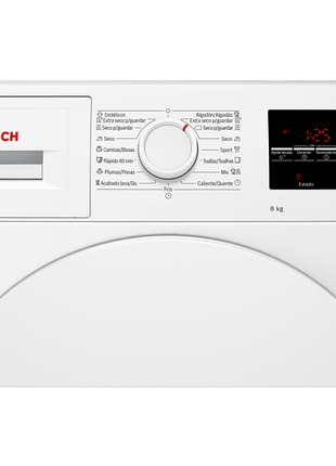 Secadora - Bosch WTW87641ES, 800 W, De Bomba De Calor, Independiente, 50 Hz, Blanco