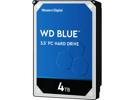 Disco duro interno 4 TB - Western Digital WD Blue Desktop, SATA 3, 6 Gb/s, 3.5", Caché 64 MB, 5400 rpm, Azul