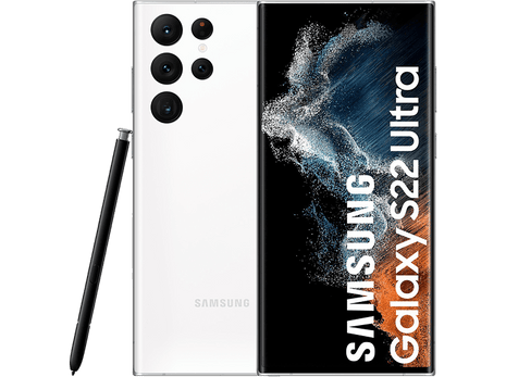 Móvil - Samsung Galaxy S22 Ultra 5G, White, 256 GB, 12 GB RAM, 6.8" QHD+, Exynos 2200, 5000 mAh, Android 12