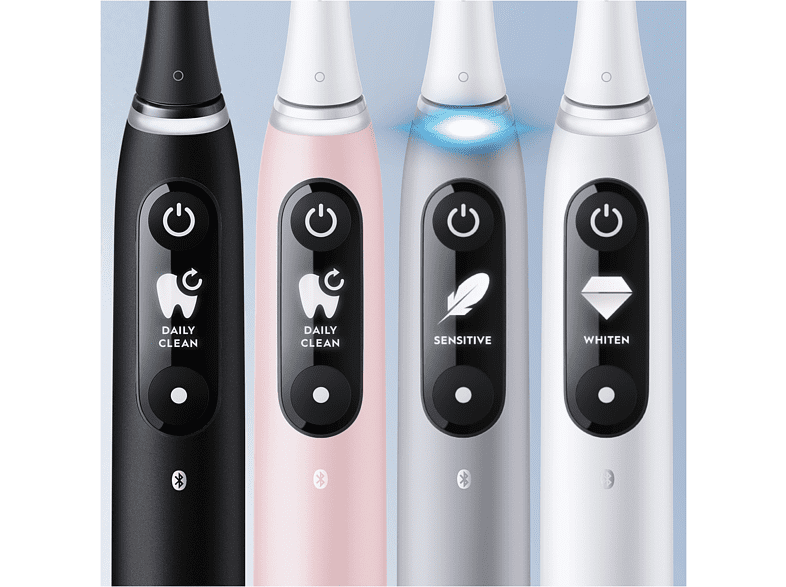 Cepillo eléctrico  Oral-B iO 6 Dúo, 2 Mangos De Alta Gama, Pantalla, 3  Cabezales de Recambio, Tecnología Braun, Negro y Rosa