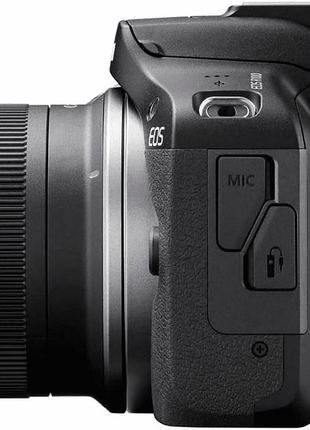 Cámara EVIL - Canon EOS R100/RF-S 18-45MMIS STM, CMOS AF de Doble píxel, 24.1 megapixel, 7.62 cm, Video 4K, Wi-Fi, Negro
