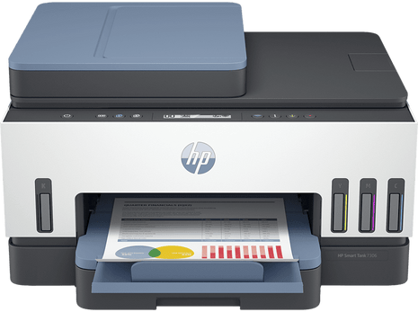 Impresora Multifunción - HP Smart Tank 7306, WiFi, Bluetooth, USB, hasta 3 años impresión incluida, doble cara