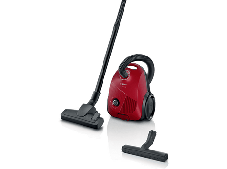 Bagged vacuum cleaner - Bosch BGBS2RD1H Series 2, 600 W, 3.5 l, 80 dB, Ultra compact, Red