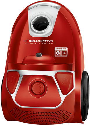 Aspirador con bolsa - Rowenta RO3953, 750W, Capacidad de 3 L, Compact Power AAA, Clase A, Rojo