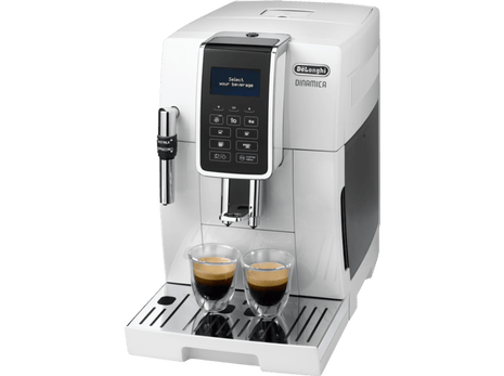 Cafetera superautomática - De Longhi Dinamica ECAM350.35.W, LCD Display, Blanco