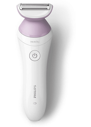 Afeitadora femenina - Philips BRL136/00, Apta para zonas sensibles, Uso en seco y humedo, Más de 4 accesorios, Rosa
