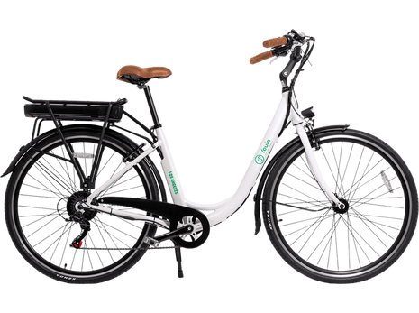 Bicicleta eléctrica - Youin You-Ride Los Angeles, 250W, 25km/h, Shimano de 7 vel., 26", Pantalla, Blanco