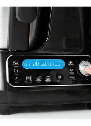 Robot de cocina - Moulinex ClickChef HF4SPR30, 5 programas, 32 funciones, 13 vel., 7 accesorios, Libro recetas