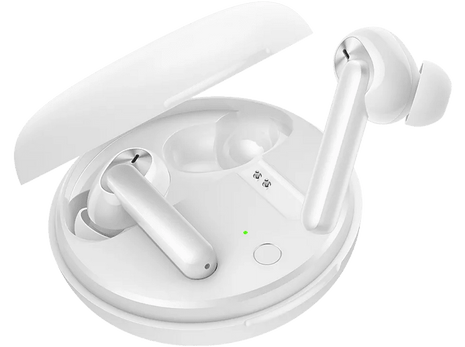 Auricular True Wireless -  OPPO Enco W31, Transmisión Bluetooth, Modo Bajos, cancelación de ruido, Blanco