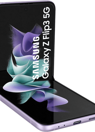 Móvil - Samsung Galaxy Z Flip3 5G, Lavanda, 128GB, 8GB RAM, 6.7"FHD, Snapdragon888, 3300mAh, Android