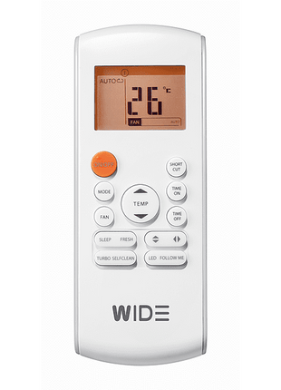 Aire acondicionado - Wide WDS09IUL3ECO-R32, Split 1x1, 2250 fg/h, 2900 W, Función Inverter, R32, Blanco